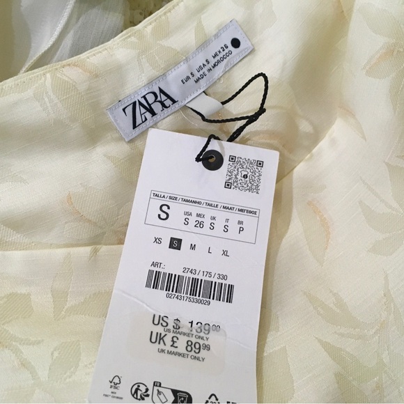 ZARA patchwork midi skirt ZW collection SEQUINS GRAPHICS Women’s Small 2743/175 - Picture 8 of 9